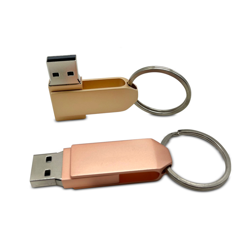 360 Degree Rotatable Metal USB Flash Drive with Key Ring 6