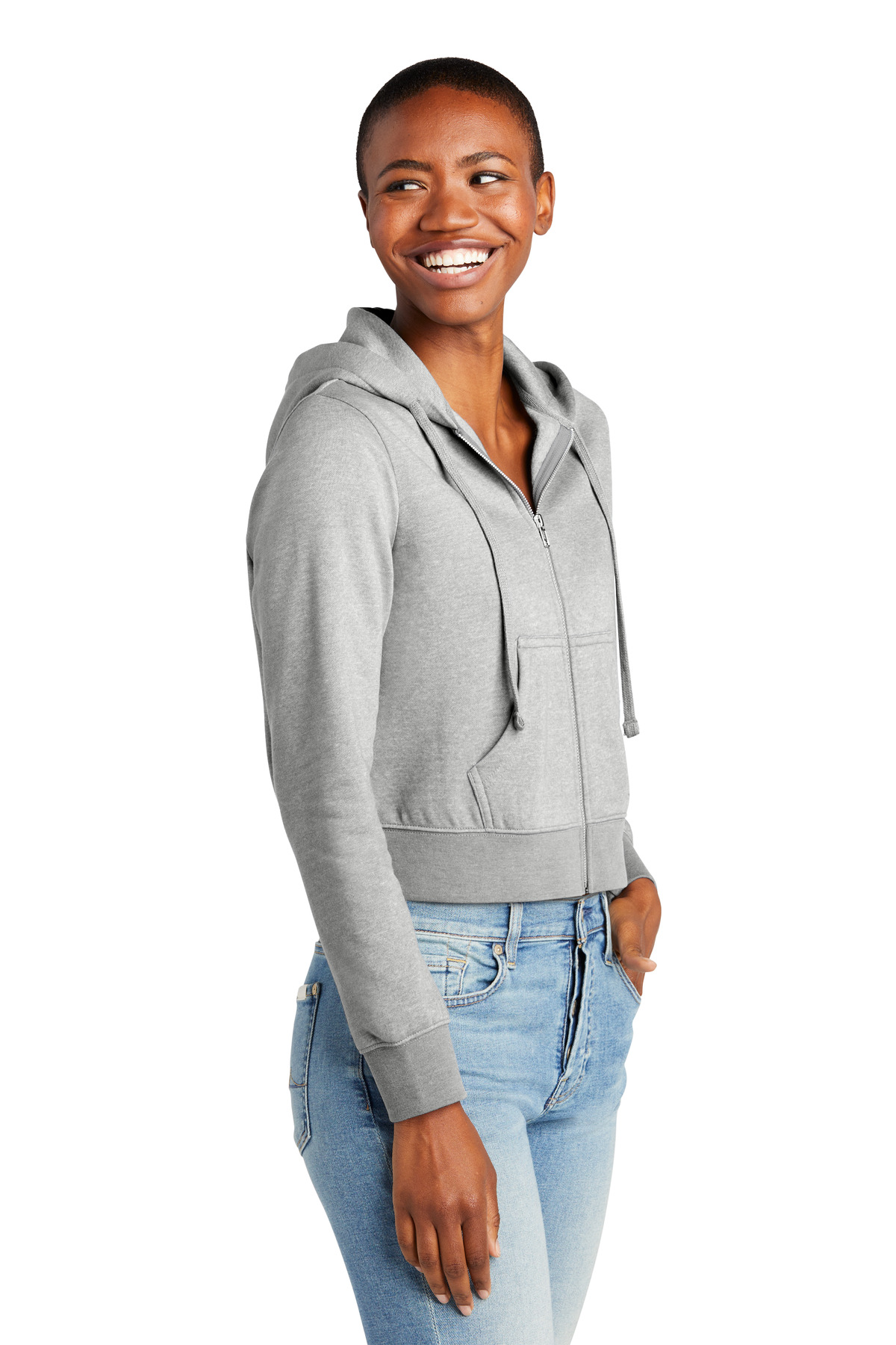 District Women's V.I.T. Fleece Full-Zip Hoodie DT6103 6