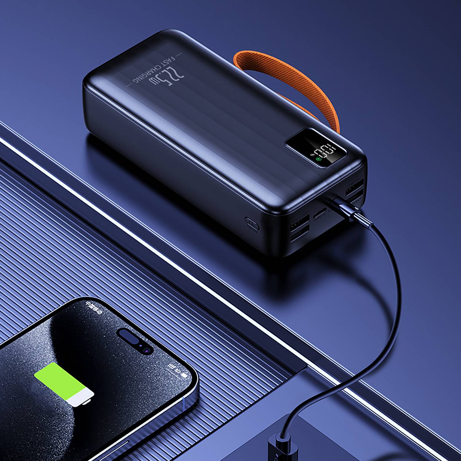 50000mAh Portable Fast Charging Power Bank w/ Built in Cable 7