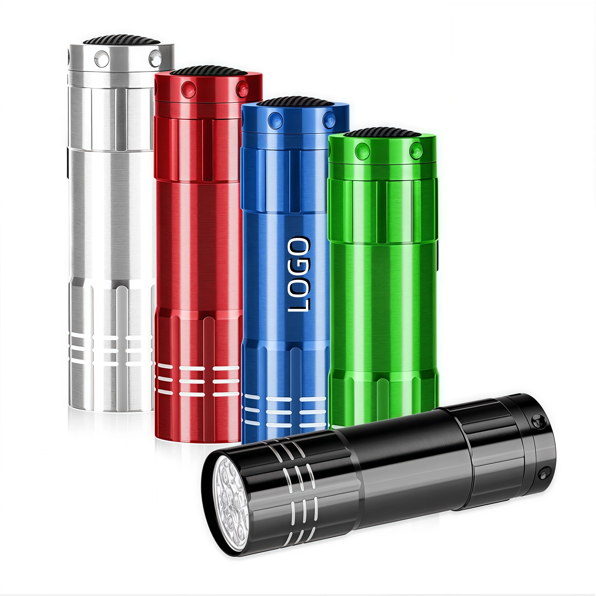 9LED Mini Aluminum Alloy Flashlight 2