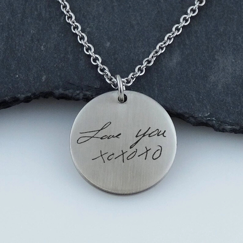 Personalized Engraved Stainless Steel Necklace -Round 5