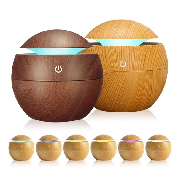LED Light USB Wood Grain Air Humidifier 2