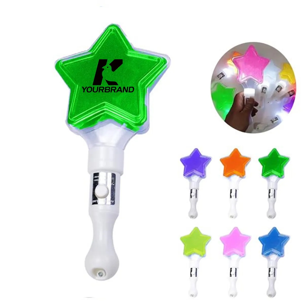 Heart Star Shaped Reusable LED Flashing Light Glow Sticks 5