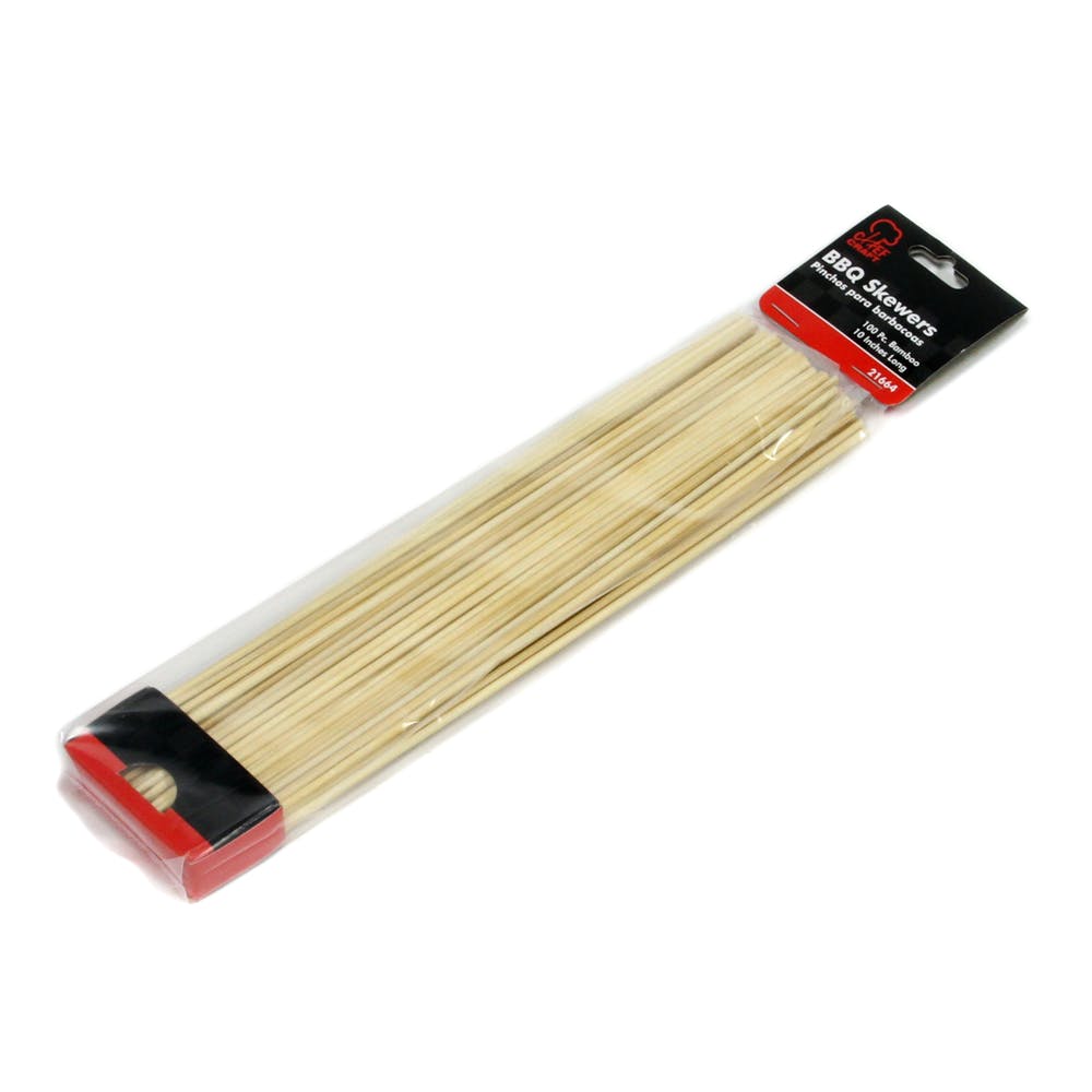 Bamboo Barbeque Skewers - 100 Pack 10" 2