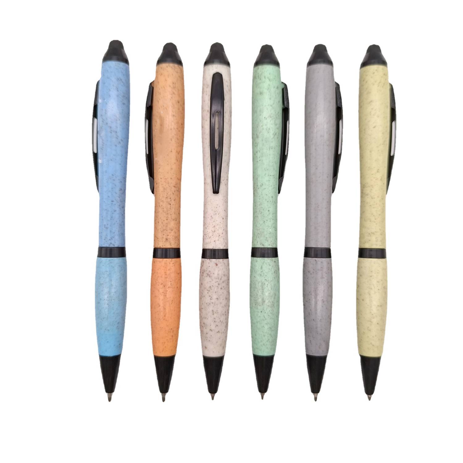 Wheat Straw Retractable Stylus Ballpoint Pen 6