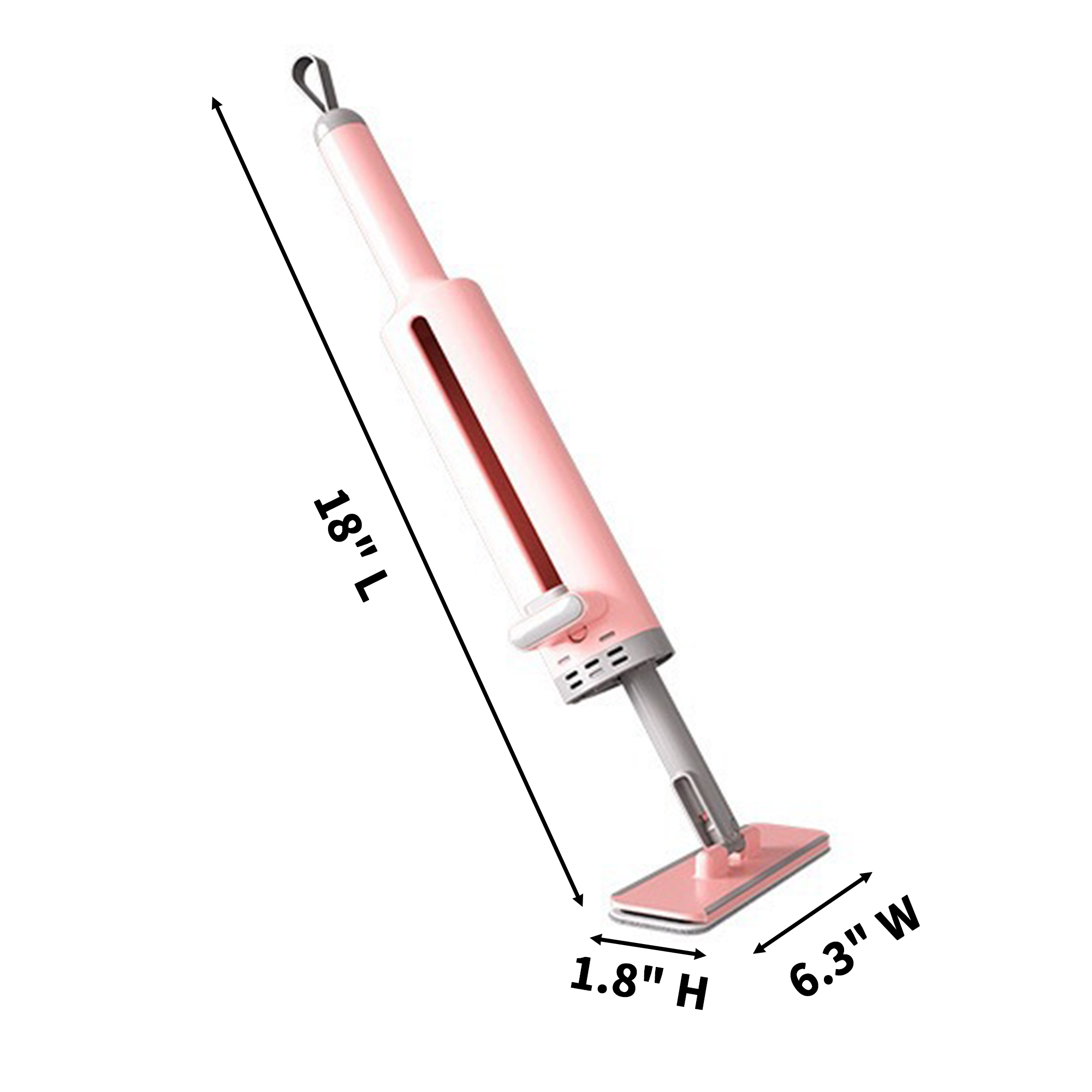Compact Foldable Sponge Mop With Hanging Slot 18" x 6.3" x 1.8" 6