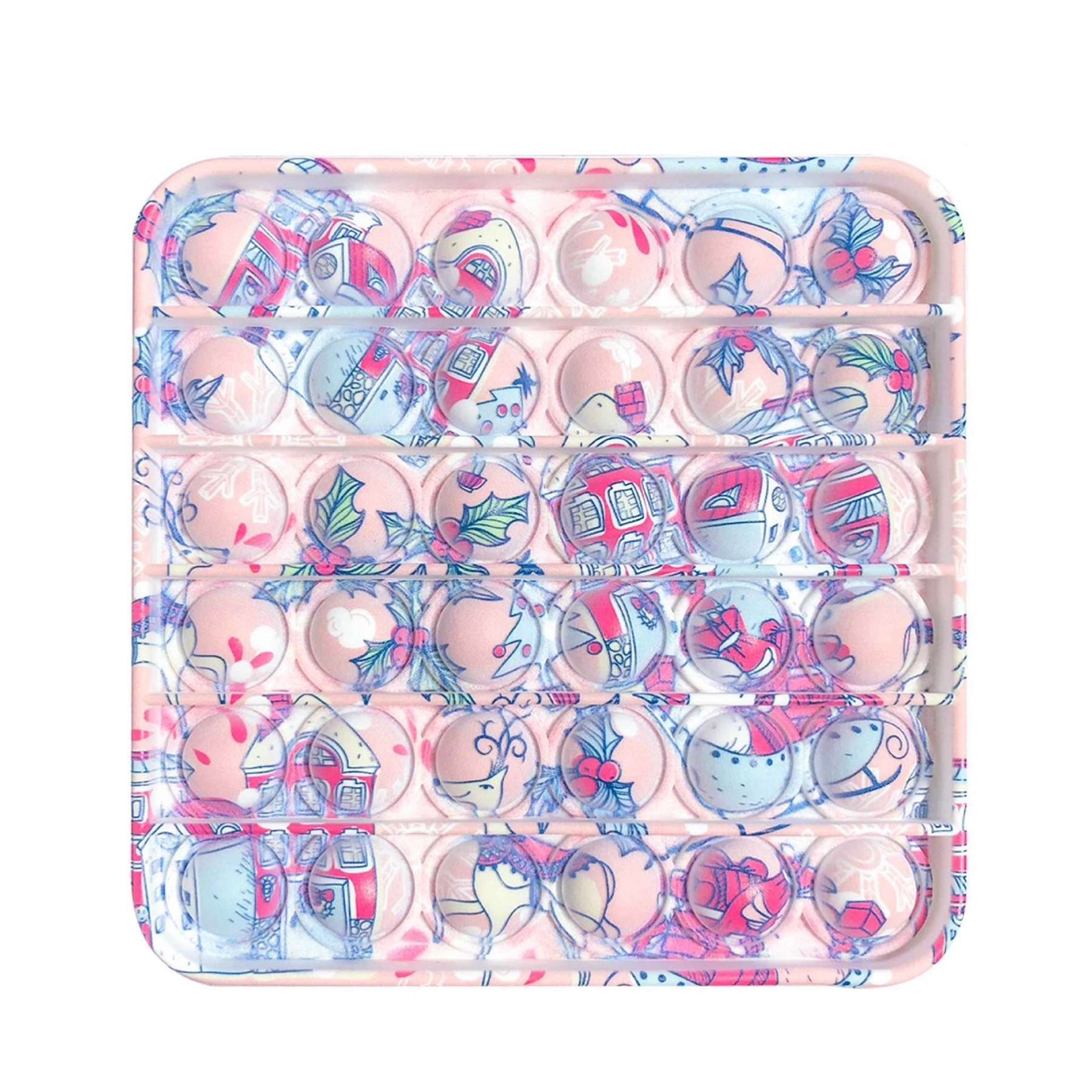 Square Full Color Print Push Pop Bubble Fidget Toy 6