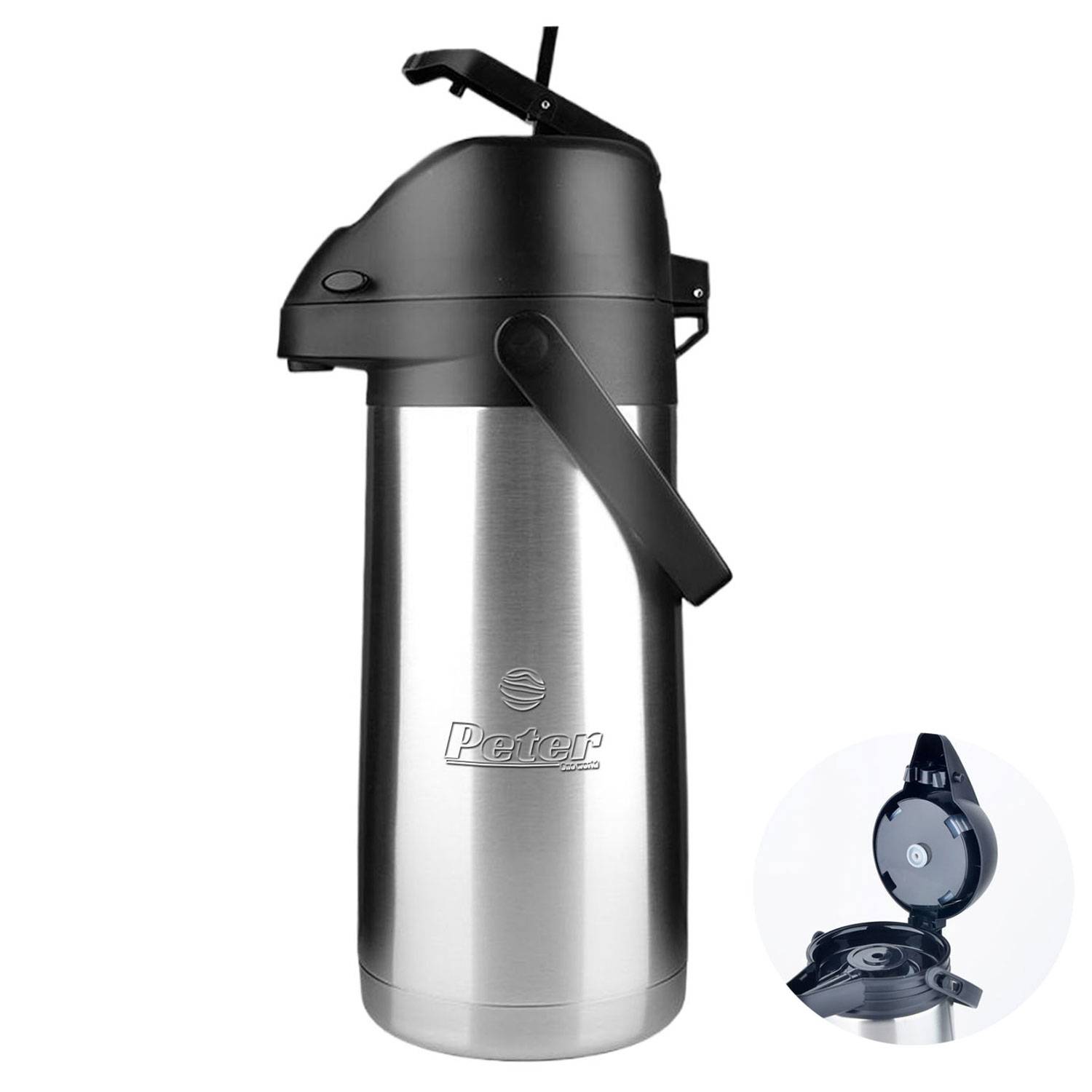 67OZ Stainless Steel Insulated Thermos Straw and Locking Lid