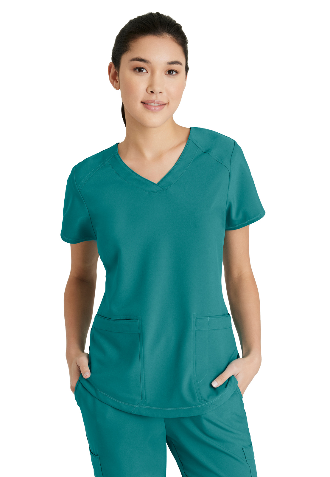 Grey's Anatomy Evolve Stretch - Women's Two-Pocket V-Neck Rhythm Scrub Top 48