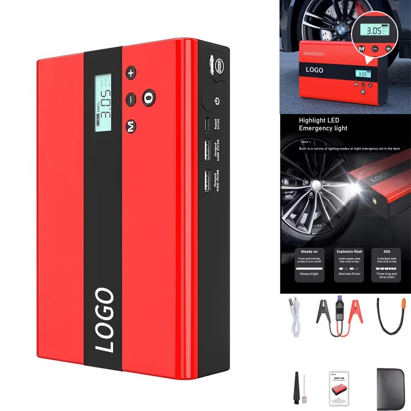 2-in-1 Jump Starter with Air Compressor 6