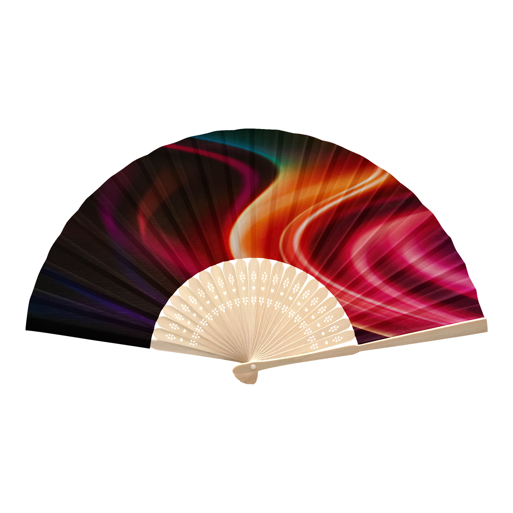 Bamboo Handle Folding Fans 6