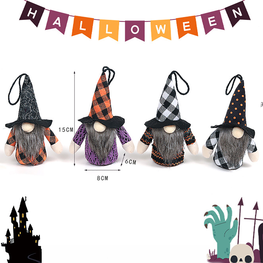 Halloween LED Luminous Woodsman Doll Pendant 2
