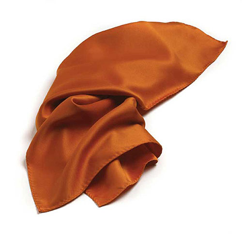 Orange Polyester Satin Scarf - 30"x30" 1