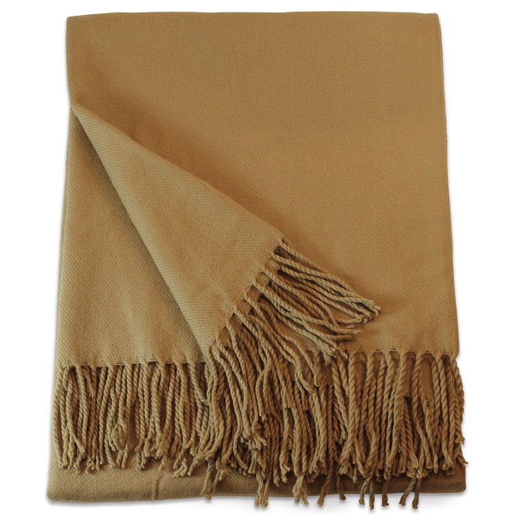 Camel Acrylic Throw Blanket 1