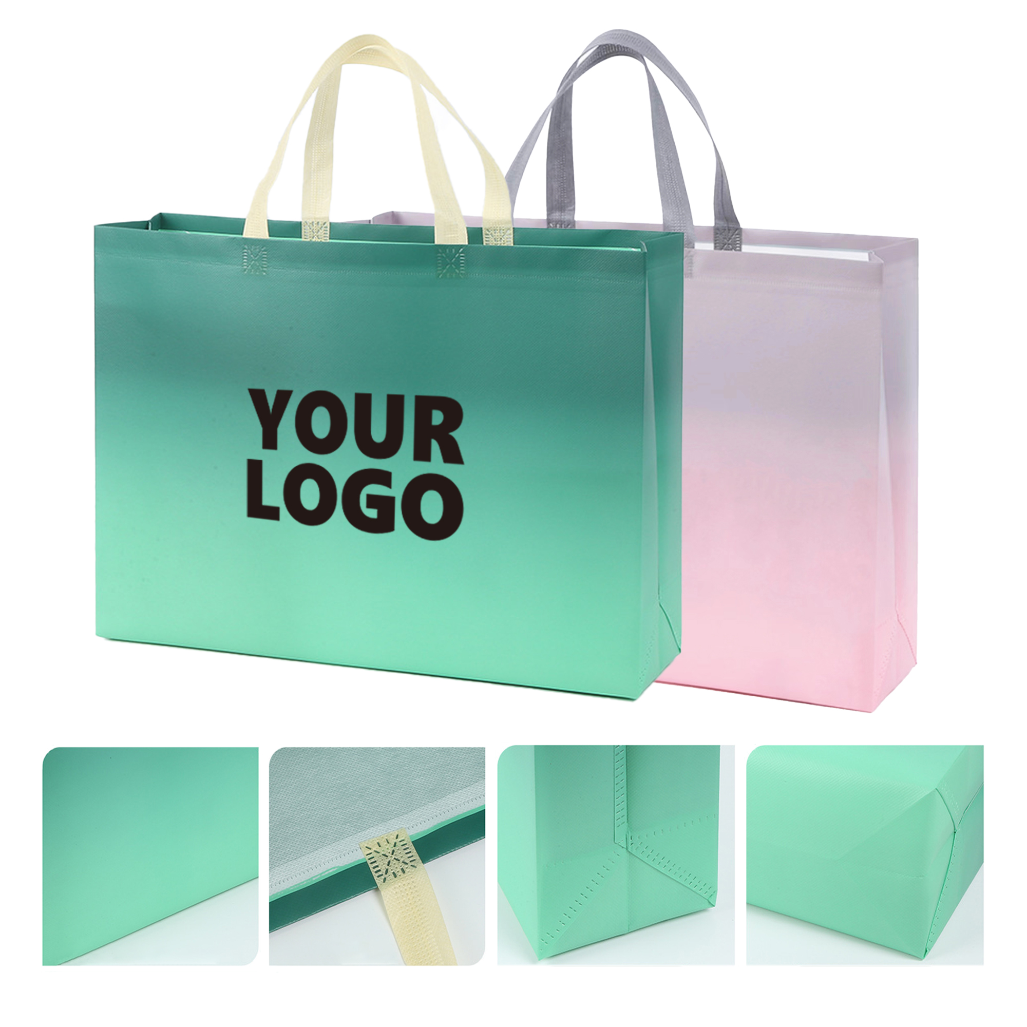 Gradient Color Non-Woven Tote Gift Bag 3
