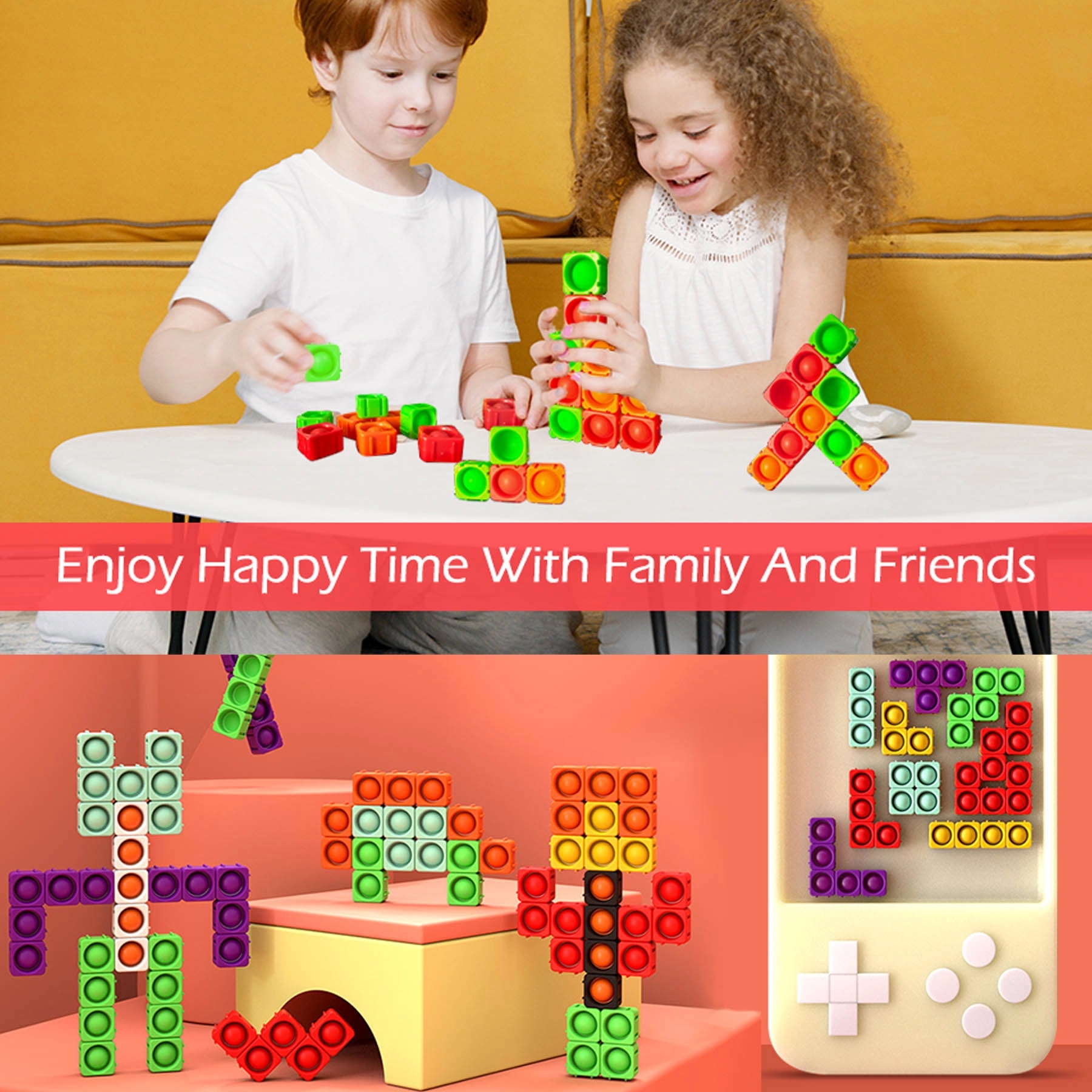 Fidget Toy Jigsaw Puzzle Blocks Stress Relief Bubble 5