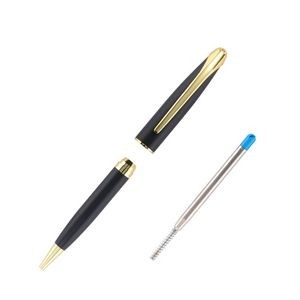 Black Metallic Retractable Cap Ballpoint Pens 2