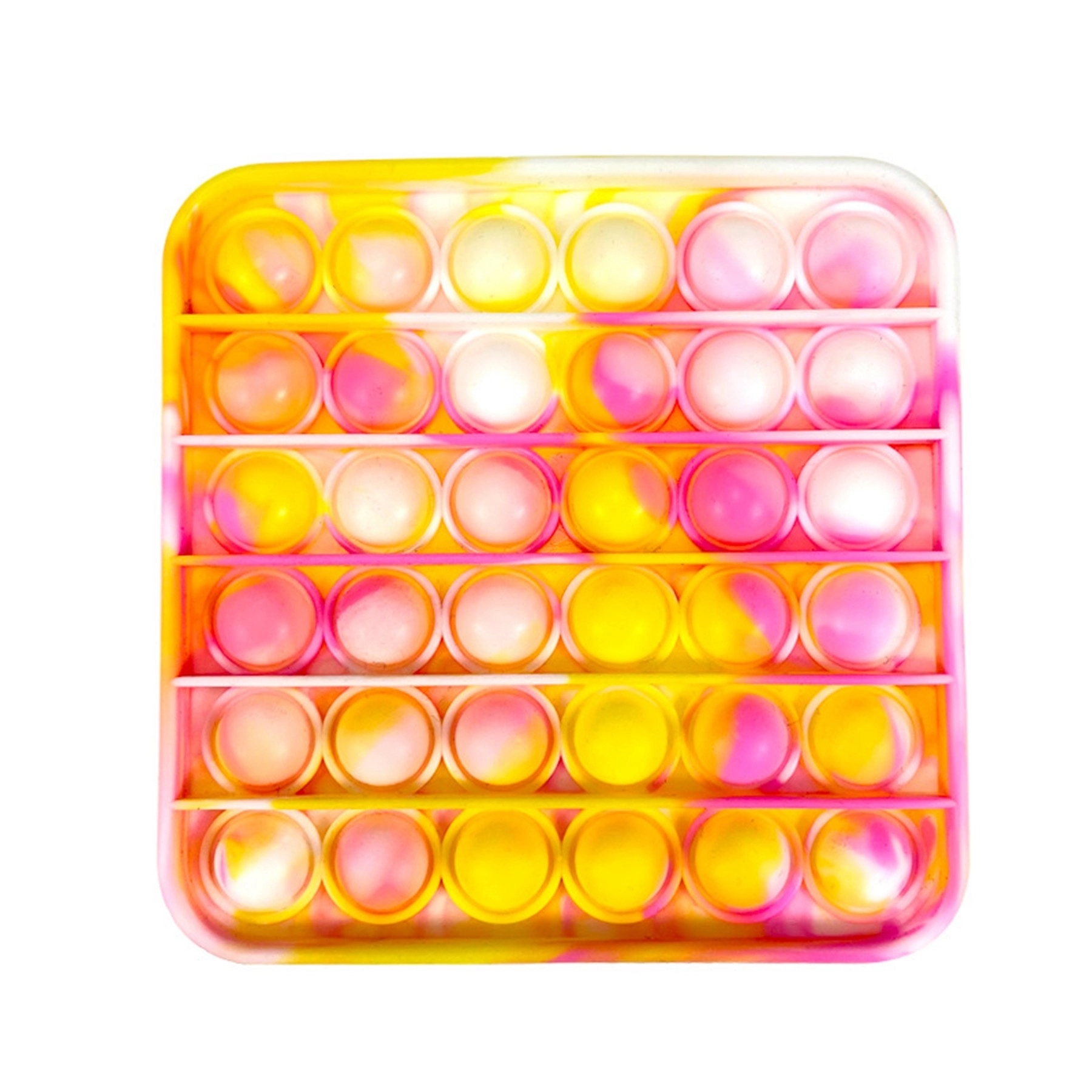Square Camouflage Silicone Push Pop Bubble Fidget Toy 3