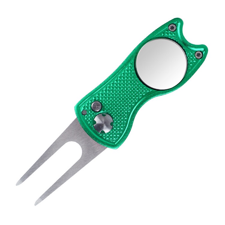 Golf Divot Repair Tool Foldable Stainless Steel Switchblade 3