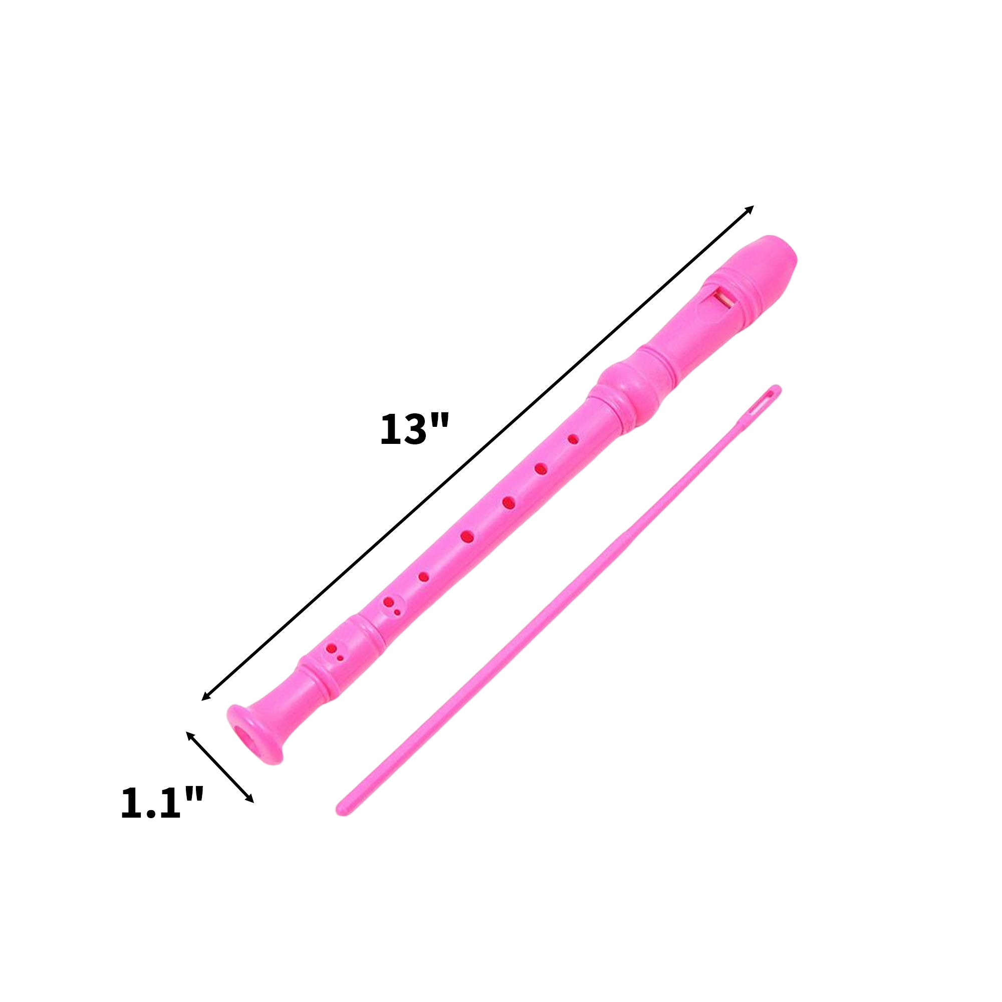 Acrylonitrile Butadiene Styrene Eight Hole Recorder Three Piece Design 3