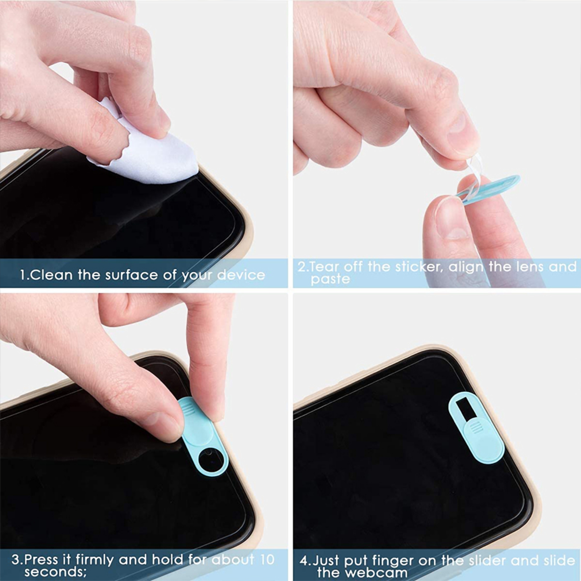 Colorful Plastic Webcam Privacy Covers 3