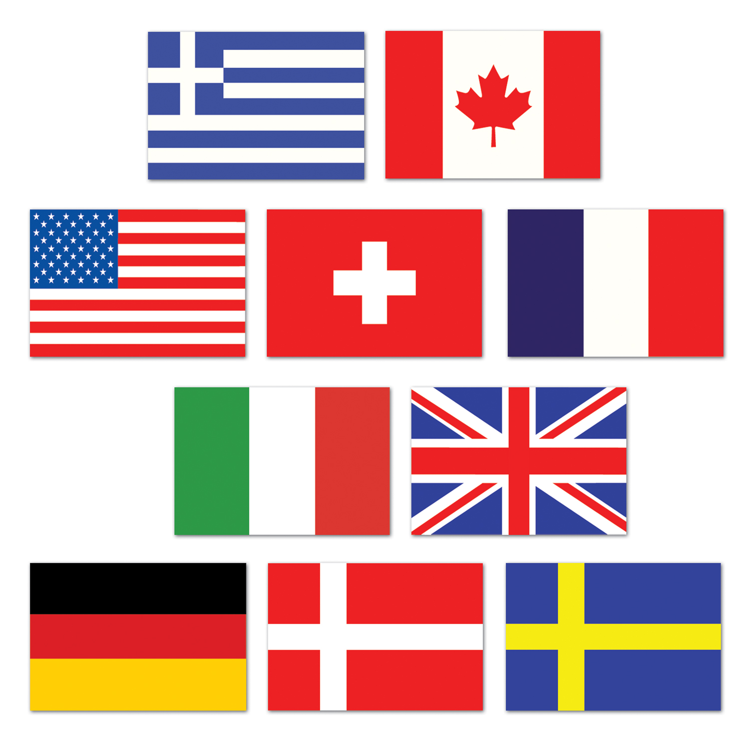 Mini International Flag Cutouts