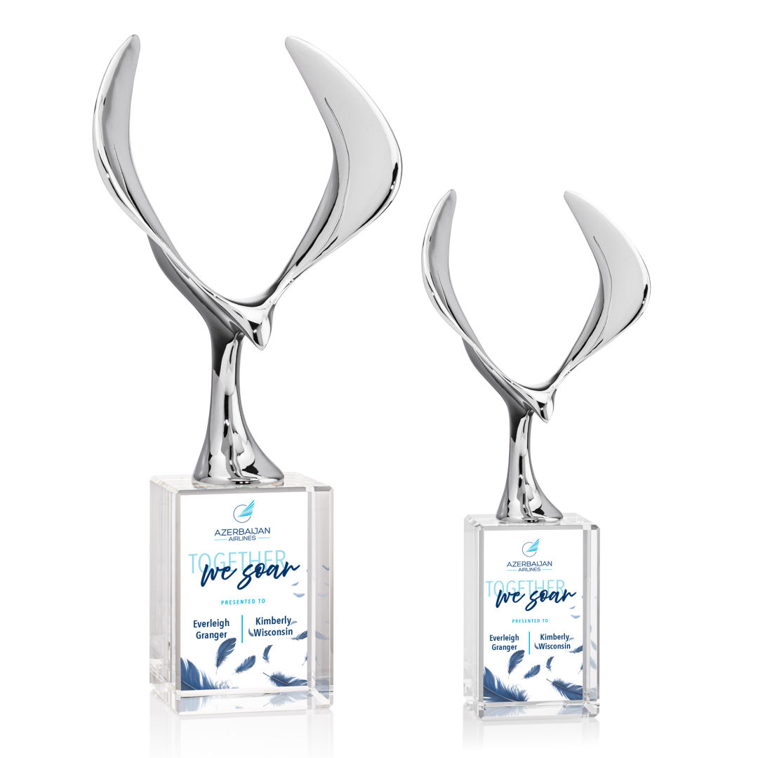 Maverick Eagle VividPrint™ Award on Lexington Base - Clear