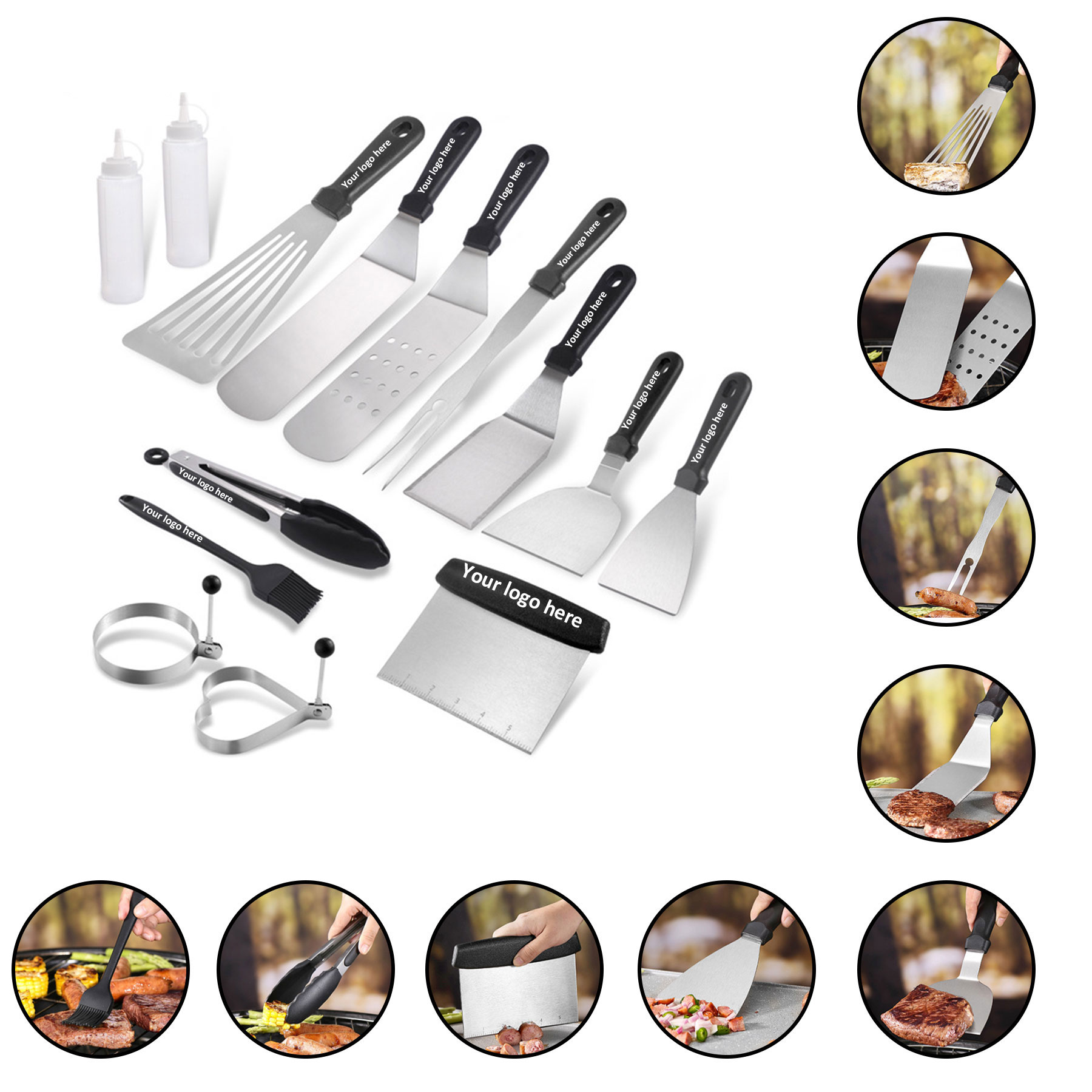 14 PCS Multifunction Stainless Steel BBQ Tool Set 2