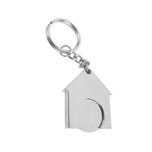 Alloy Shopping Trolley Locker Coin Keychain 5