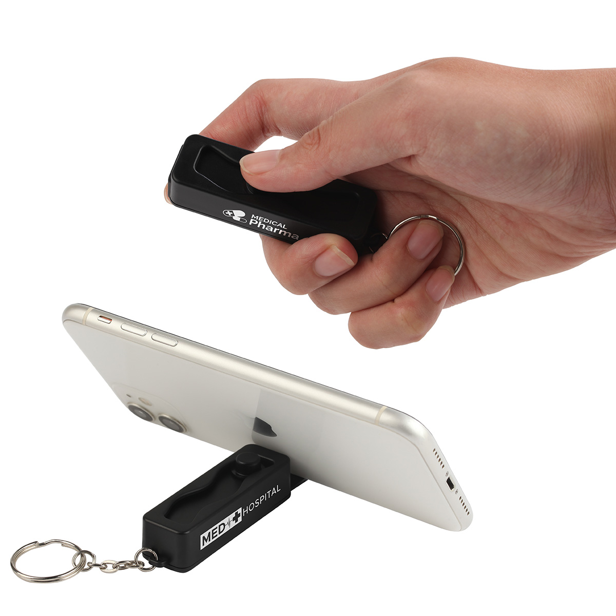 Contour Phone Stand Key Chain with Finger Fidget 16