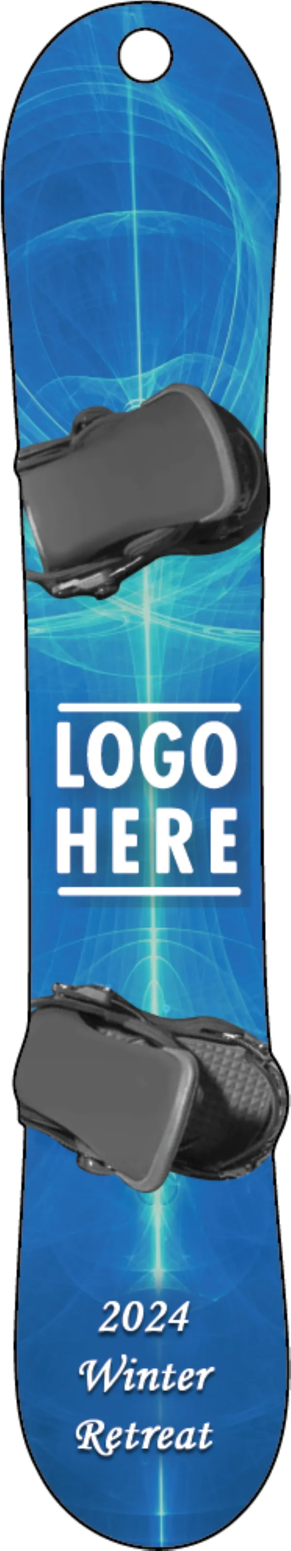 1/4" Recycled Wood Ornaments-Single Snowboard