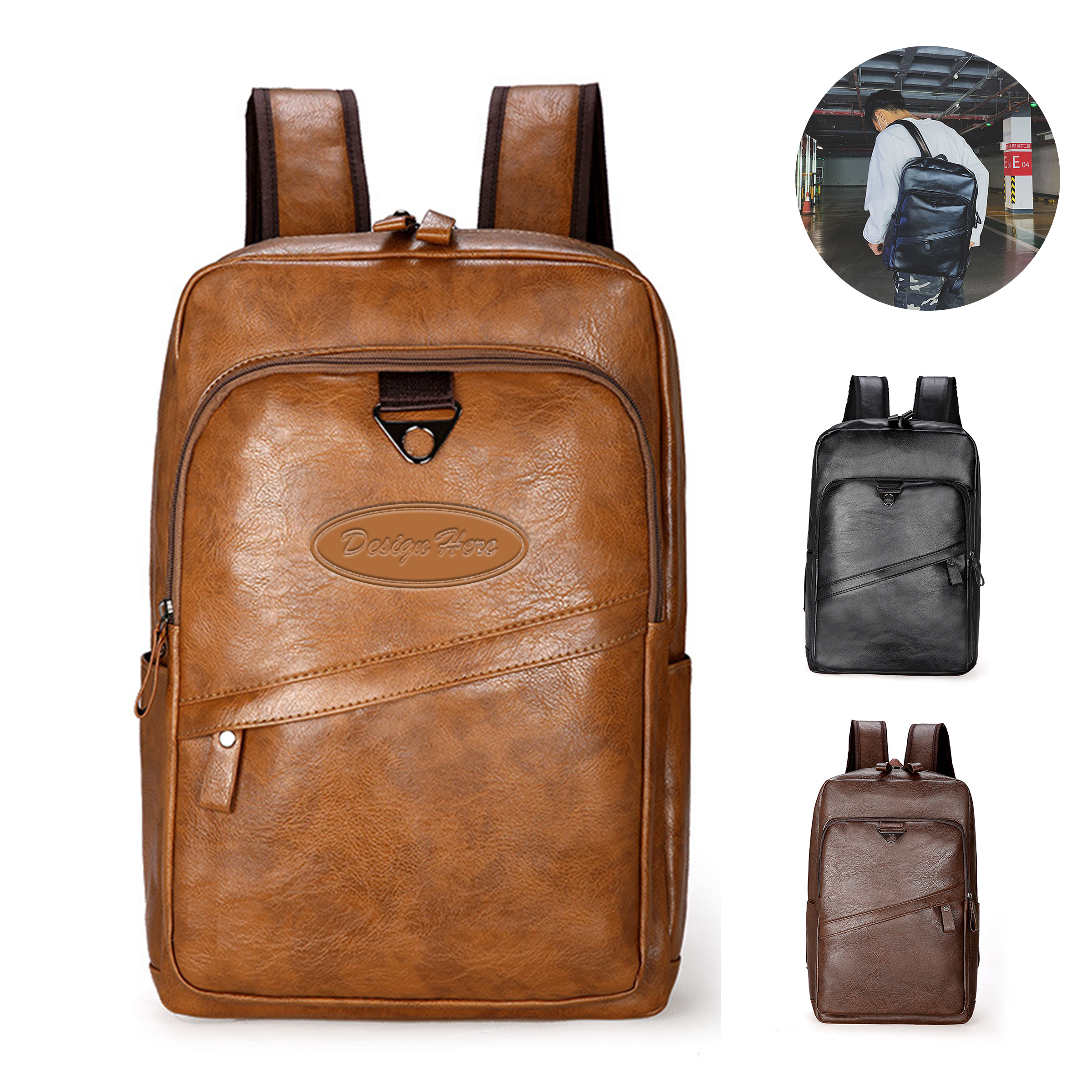 Trendy PU Leather Daypack ?C Adjustable & Sleek 4