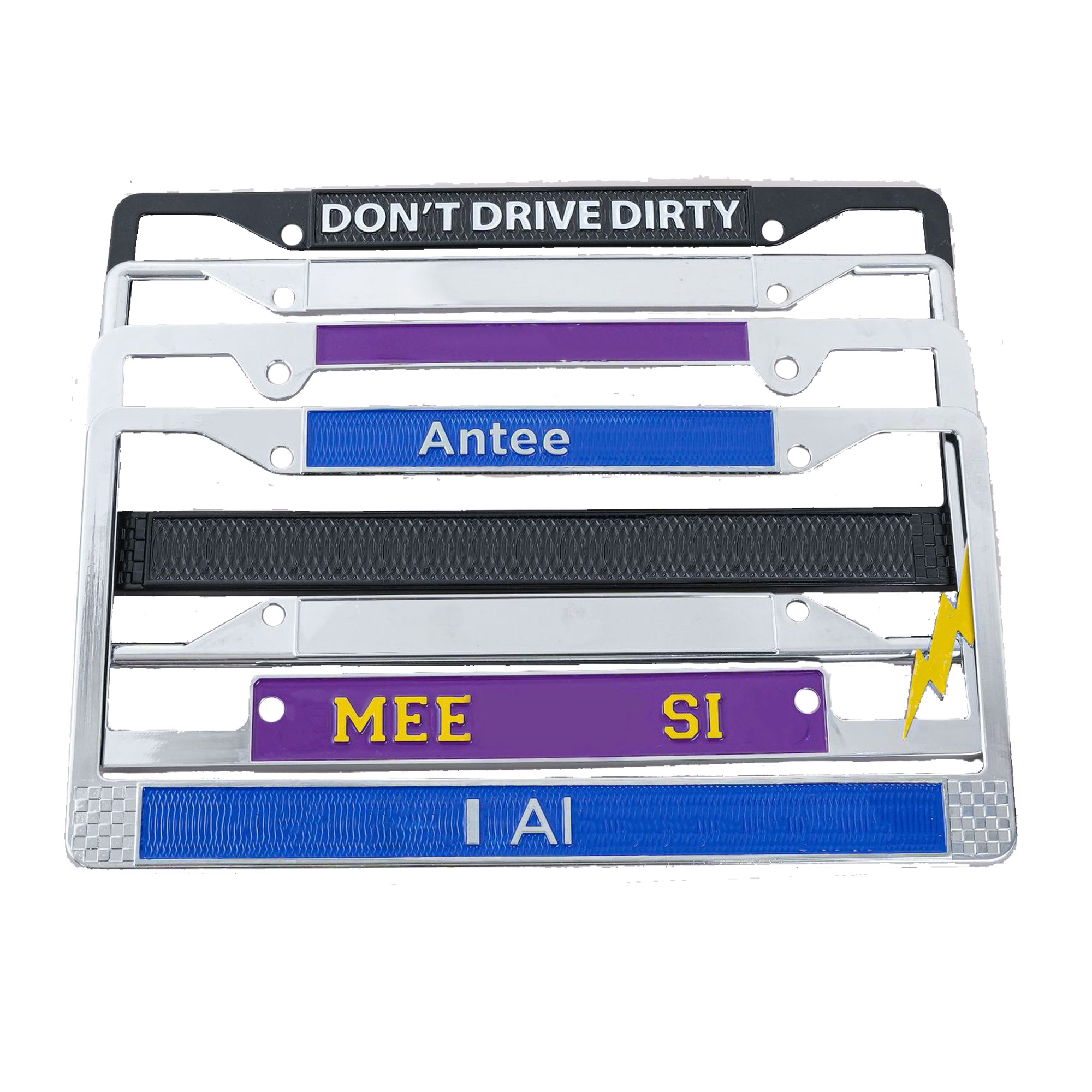 Raised Lettering License Plate Frame 2
