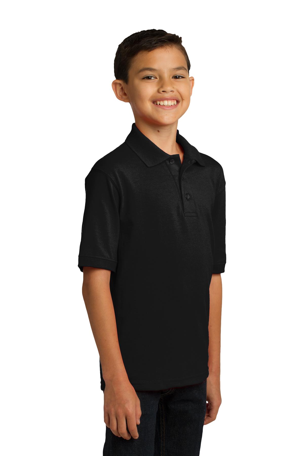 Port & Co Youth Core Blend Jersey Knit Polo. KP55Y 43