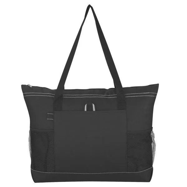 Customized 600D Polyester Zippered Tote Bag 1