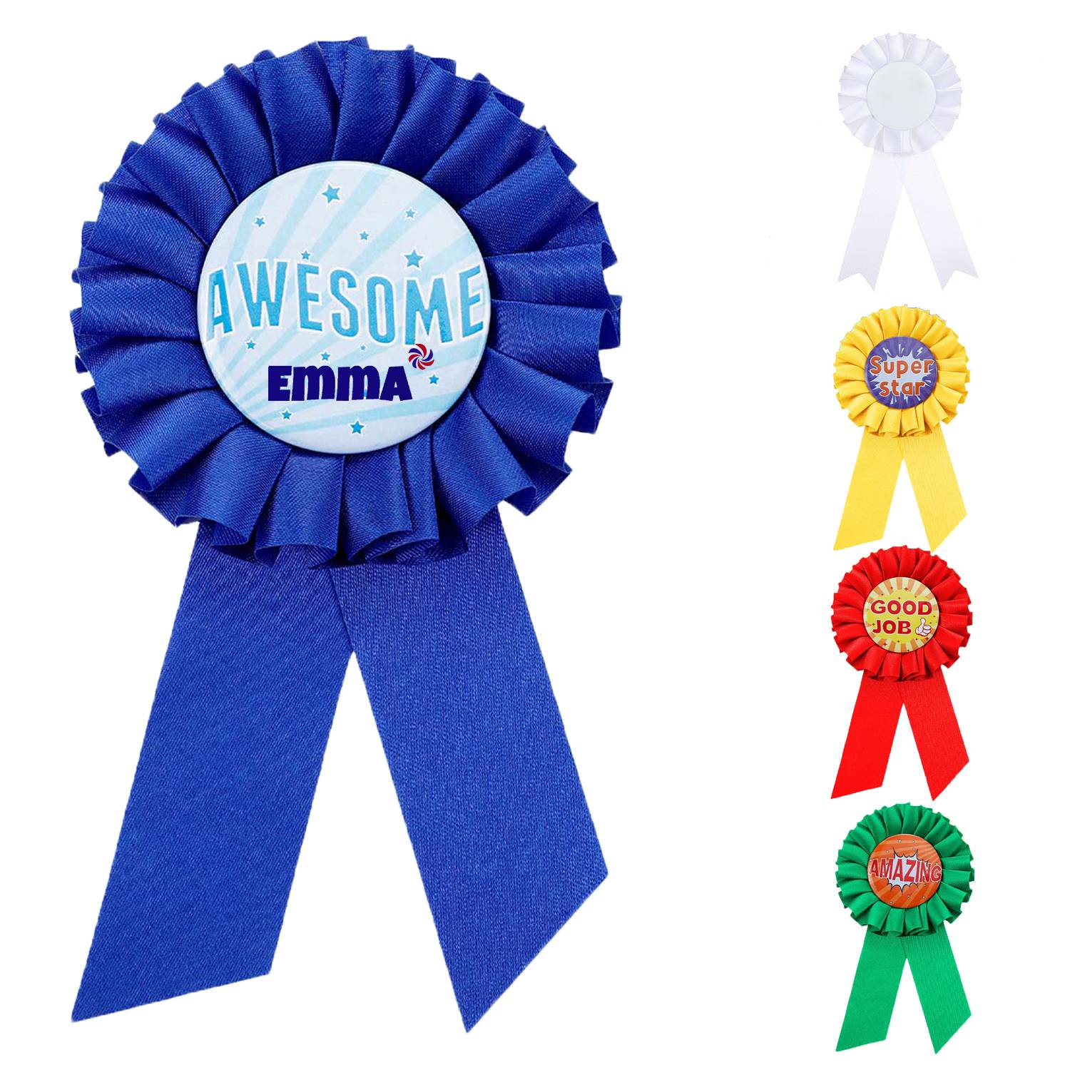 1.7inch Satin Rosette Award Ribbons 4