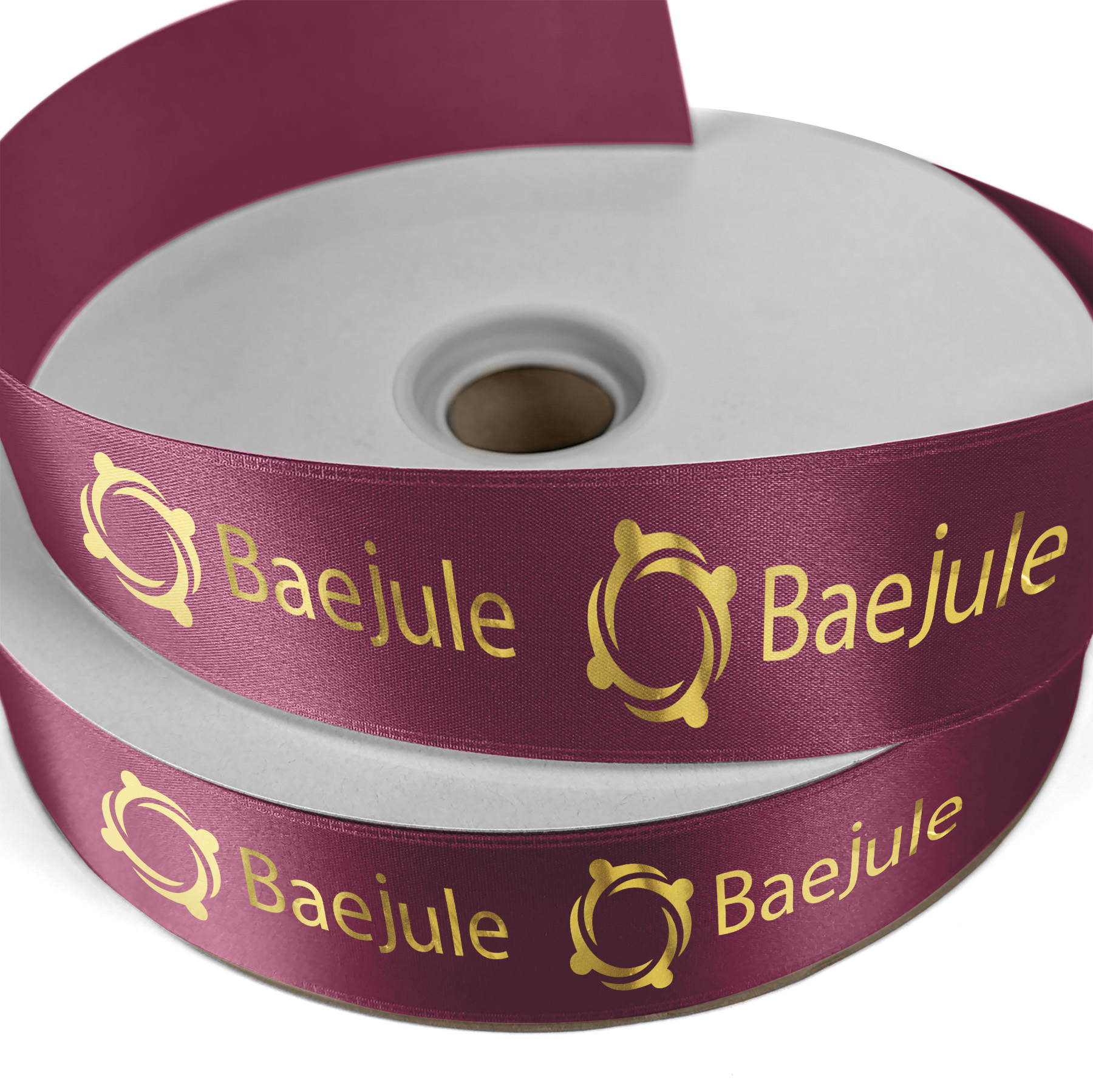 1 1/2" Badge Satin Ribbon - 100yd Roll - Foil Print 29