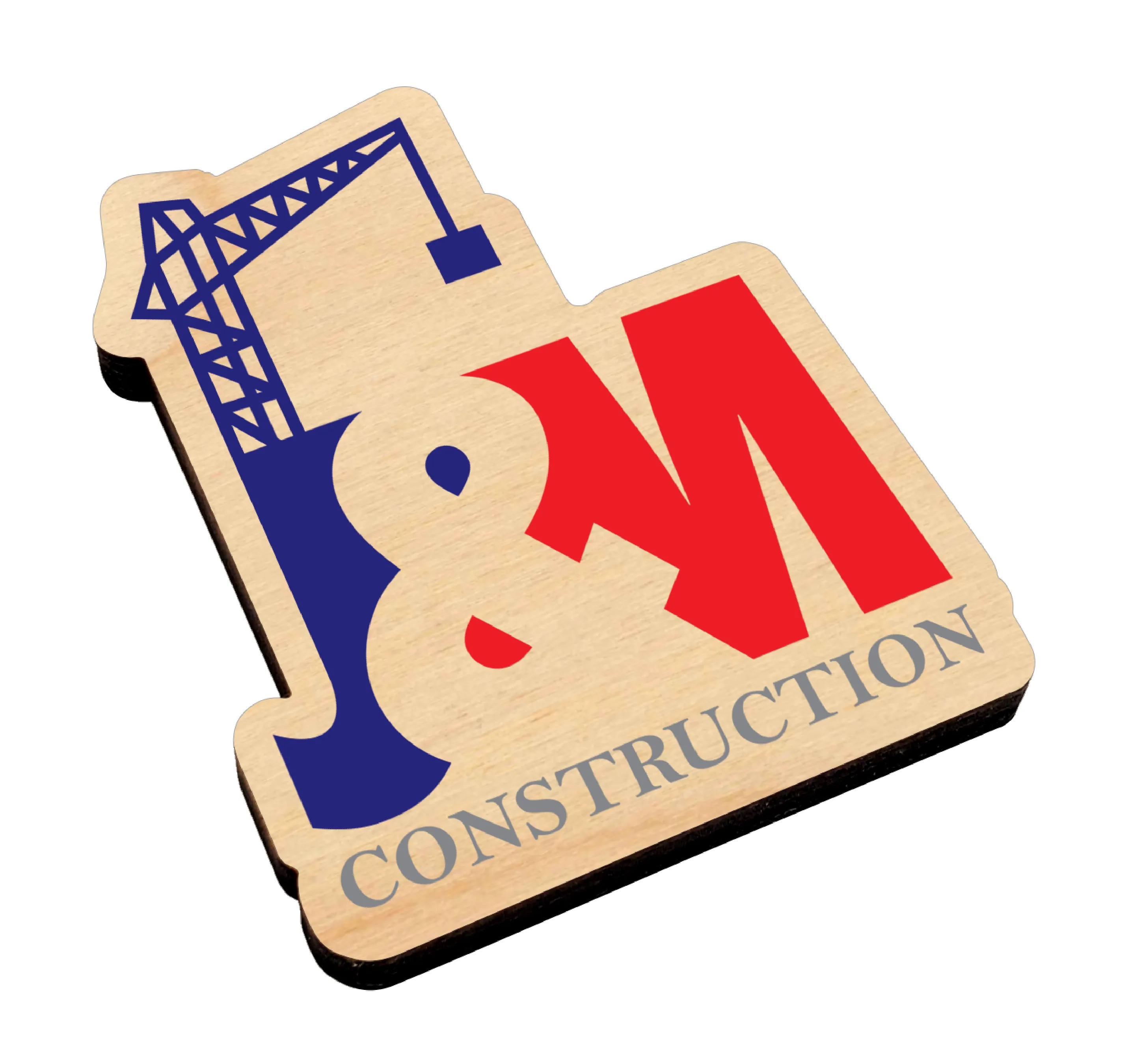 Custom Ultra Vivid Birch Magnets with Disc Magnet