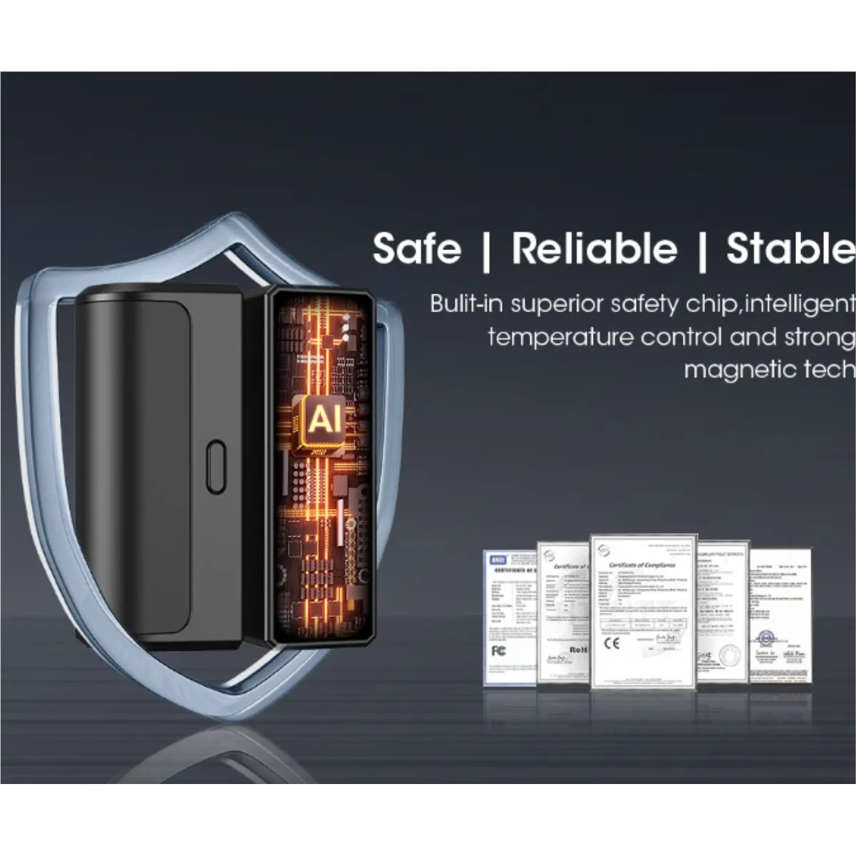 3,000mAh Magnetic Rechargeable Mini Hand Warmer With LED 2