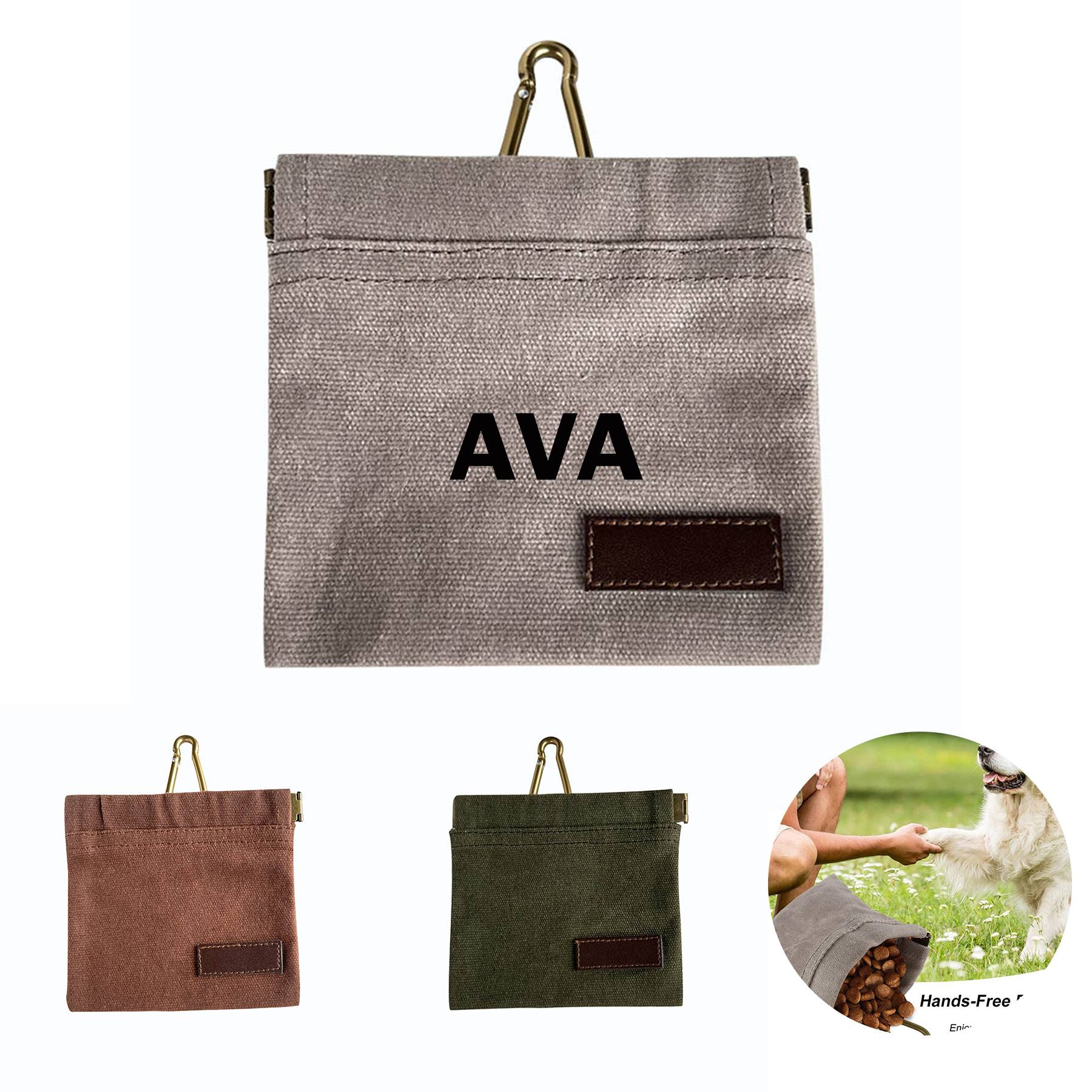 Outdoor Pet Feeding Belt Bag With Hook 2