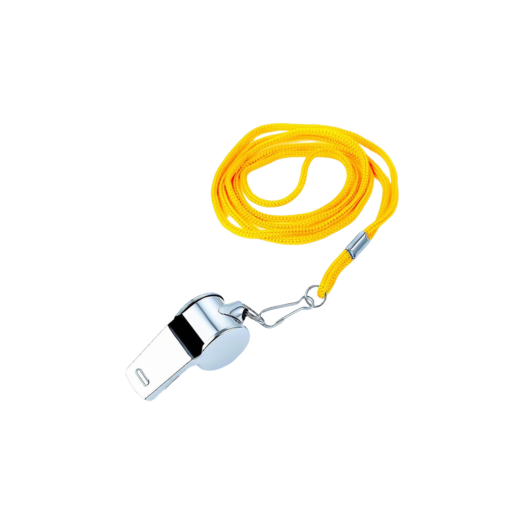 Stainless Steel Signal Whistle With Neck Cord 5