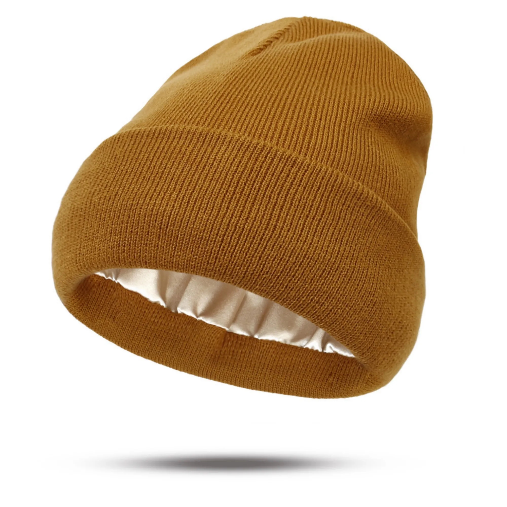 Satin Lined Knit Beanie Warm Soft Winter Hat 16