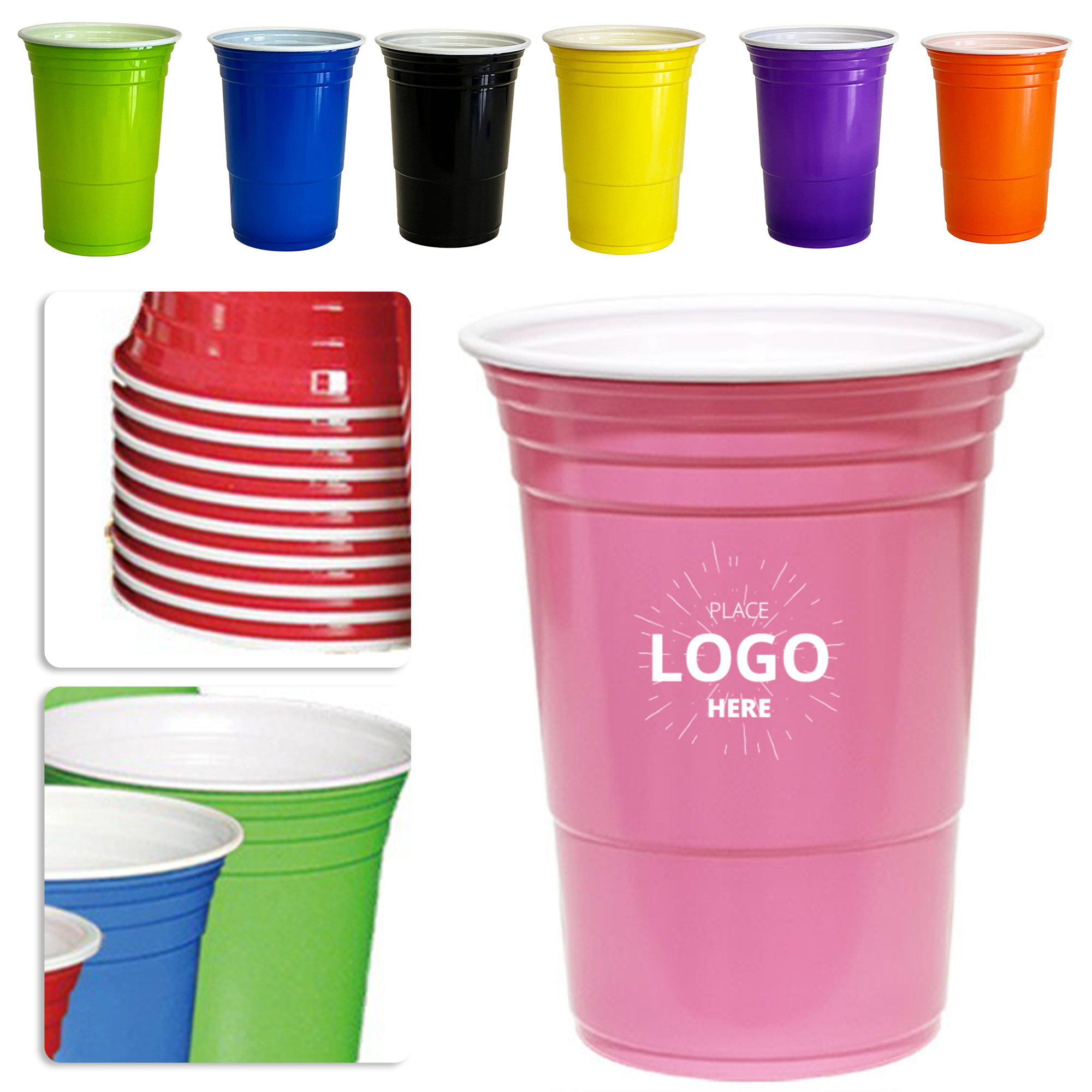 Multi-Colored Plastic Party Cups 2