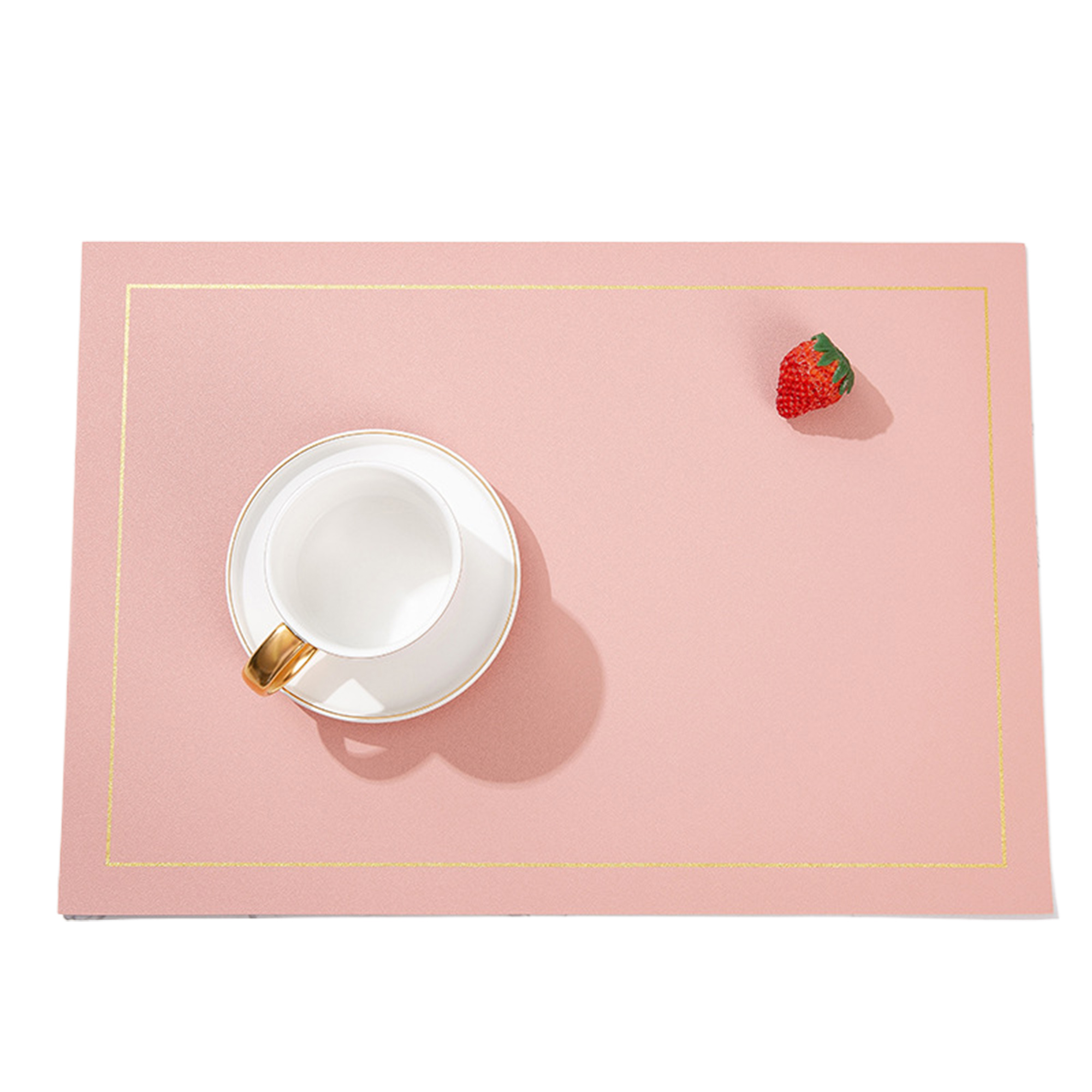 Waterproof Solid PU Leather Dining Mats 10