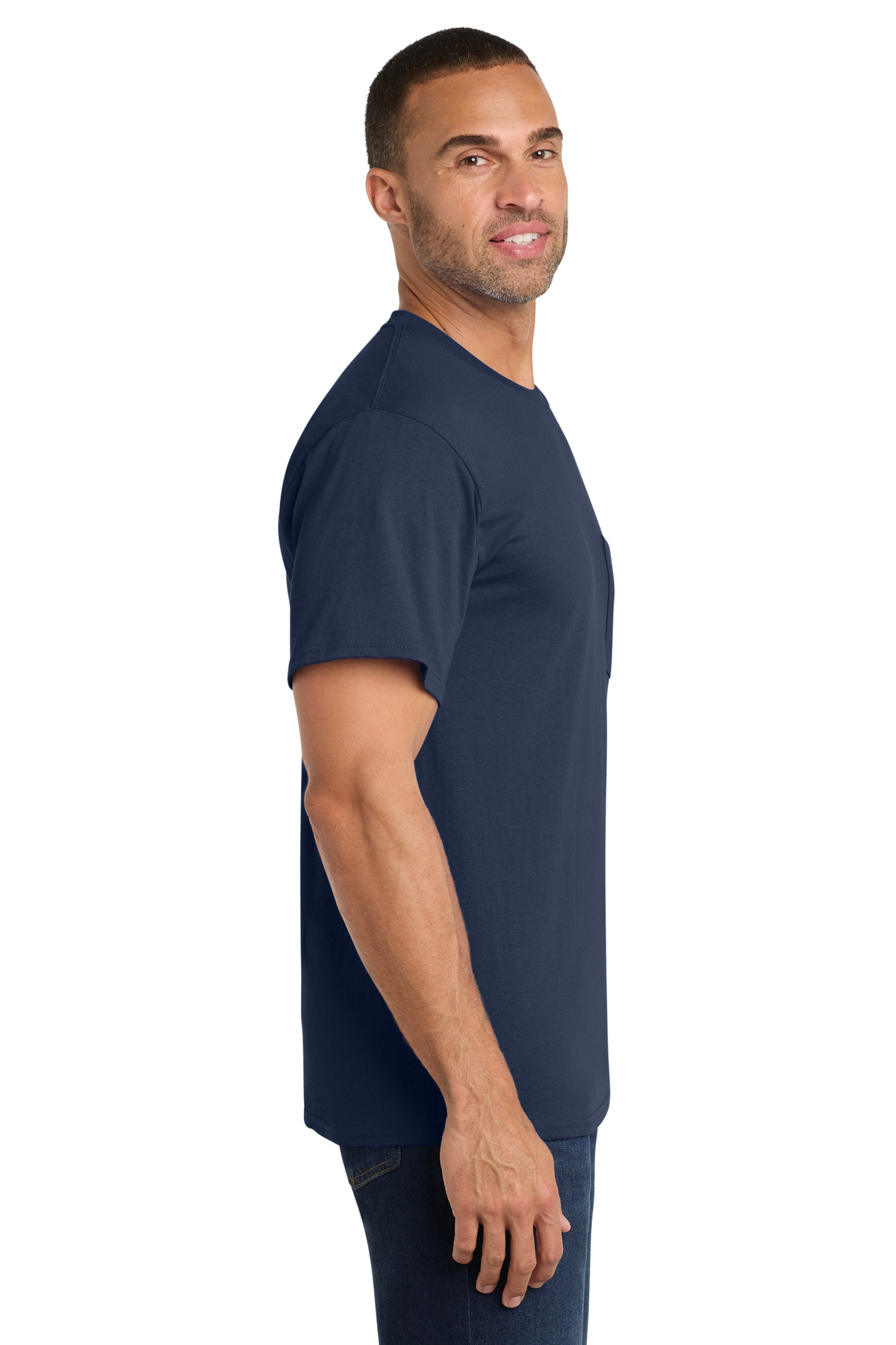 Port & Co Core Cotton Pocket Tee. PC54P 120