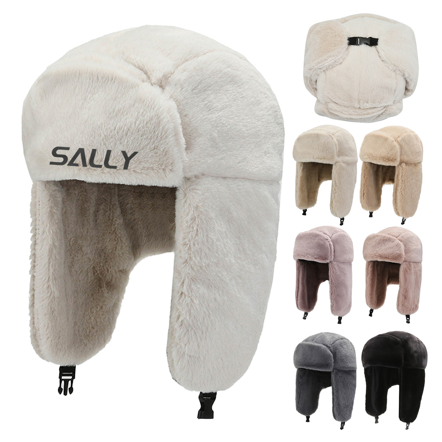 Adults Winter Plush Windproof Full Hood Earflap Hat 1