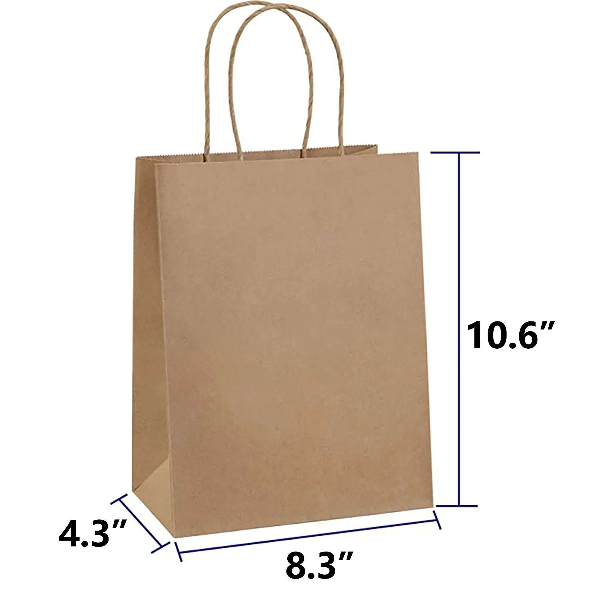 Full Color Printing Kraft Bags With Handles 5