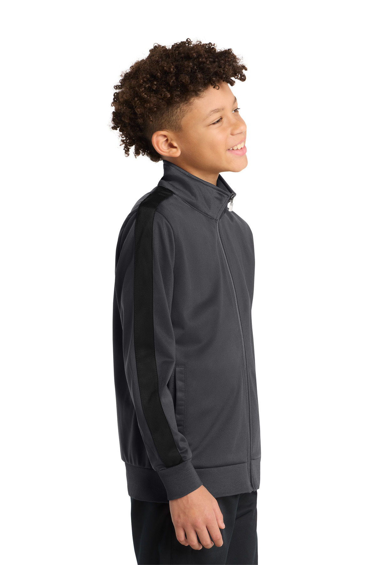 Sport-Tek Youth Tricot Sleeve Stripe Track Jacket. YST94 11