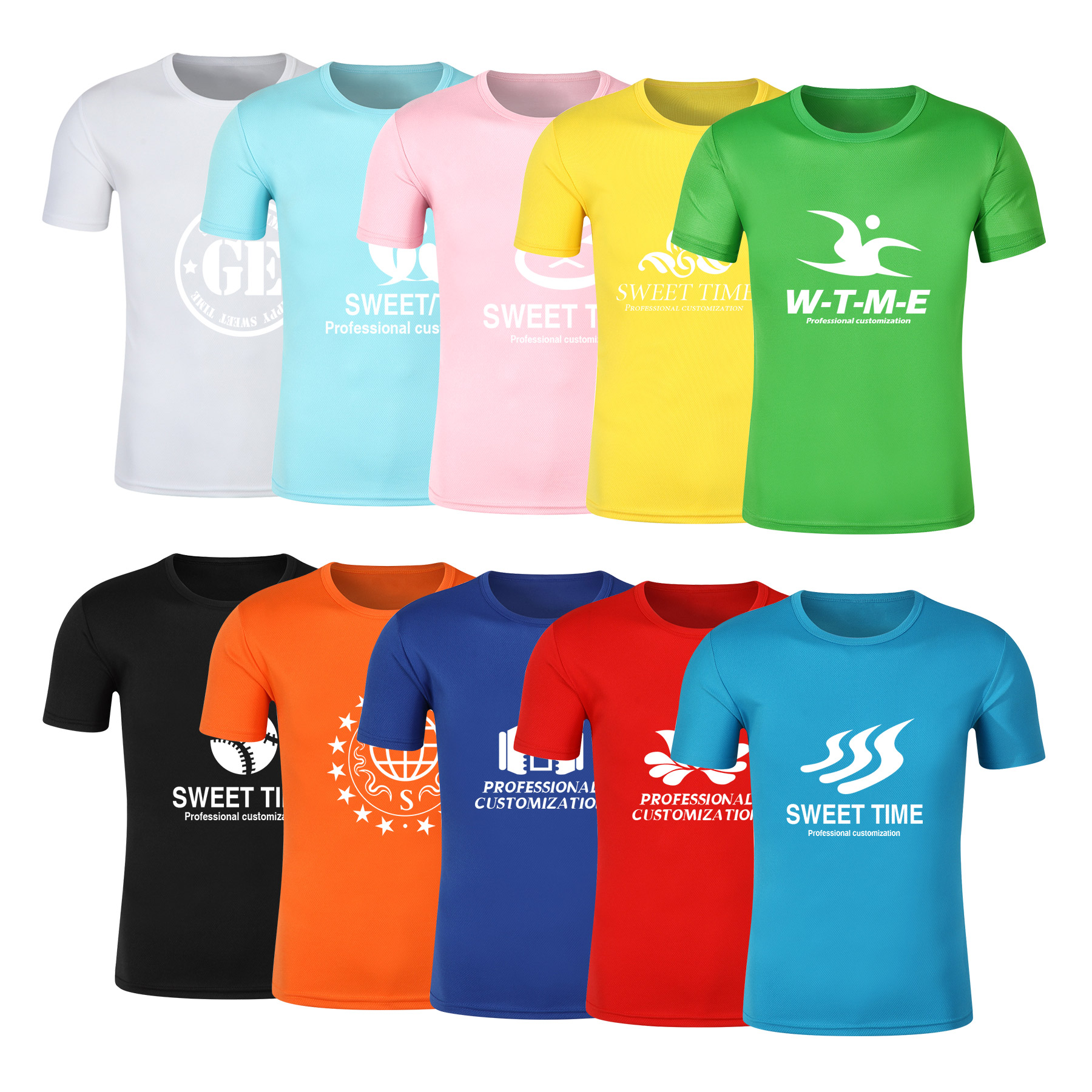 160gsm Polyester Dry Fit Sports Tee Shirts 1