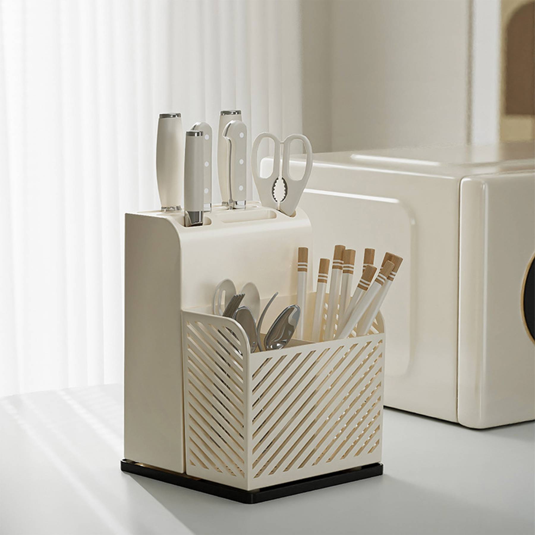 Plastic Combination cutlery storage shelves 4
